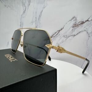 NEW VERSACE Gold Metal Sunglasses